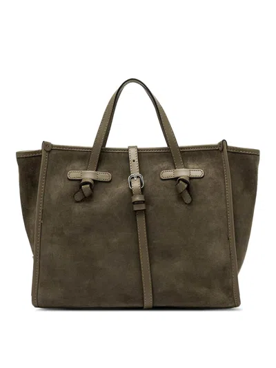 Gianni Chiarini Structured Shopper Bag With Buckle Strap Detail In Brown