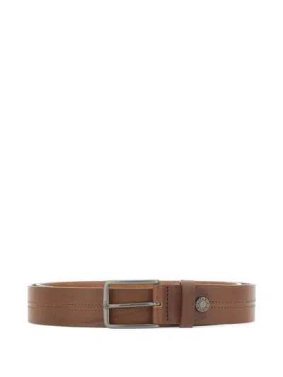 Gianni Chiarini Stitching-detail Leather Belt In Brown