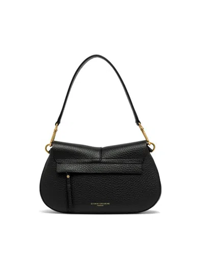 Gianni Chiarini Structured Black Maxi-grain Leather Handbag