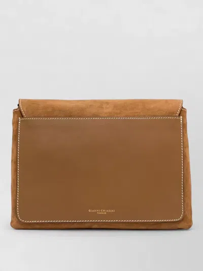 Gianni Chiarini Suede Crossbody Bag Adjustable Strap Detailing
