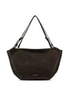 Gianni Chiarini Suede Leather Shoulder Bag In Brown