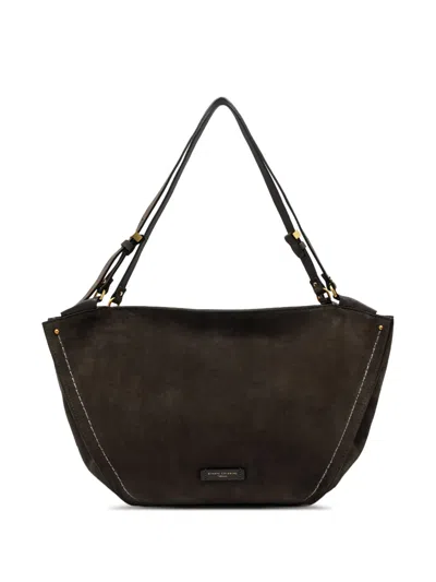 Gianni Chiarini Suede Leather Shoulder Bag In Brown