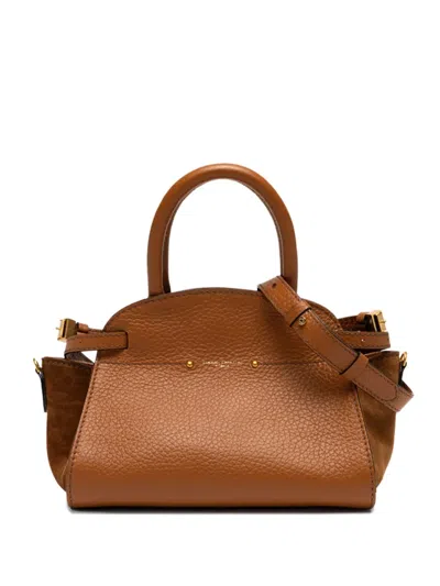 Gianni Chiarini Suede-leather Tote Bag In Brown