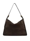 Gianni Chiarini Suede Shoulder Bag In Brown