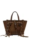 Gianni Chiarini Tassel-embellished Suede Tote Bag In Brown