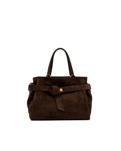 Gianni Chiarini Miranda Suede Tote Bag In Brown