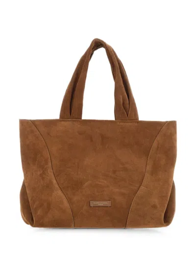 Gianni Chiarini Suria Suede Shoulder Bag In Burgundy