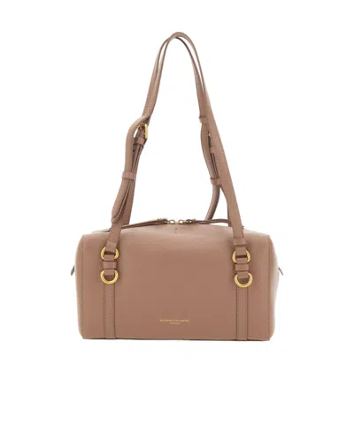 Gianni Chiarini Terry Pebbled-leather Shoulder Bag In Brown
