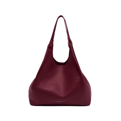 Gianni Chiarini Textured Double Leather Shoulder Bag With Internal Pouch In Black
