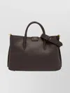 Gianni Chiarini Textured Leather Clutch Bag Top Handles In Brown