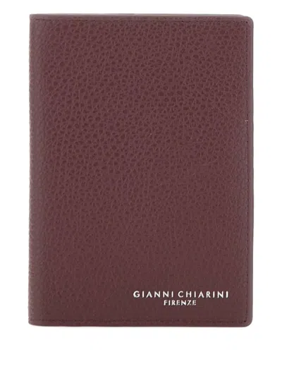 Gianni Chiarini Textured-leather Passport Holder In Brown