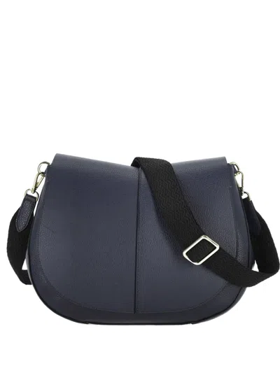 Gianni Chiarini Textured-leather Shoulder Bag In Blue