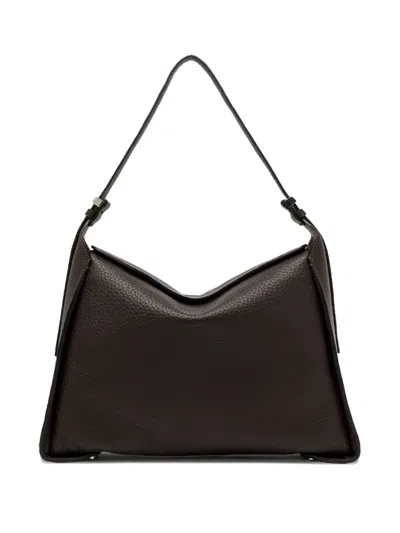 Gianni Chiarini Textured Leather Shoulder Bag In Brown