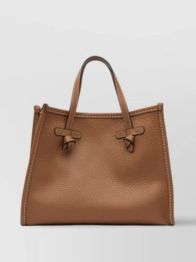 Gianni Chiarini Textured Pebbled Shoulder Bag With Handles And Strap
