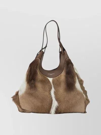 Gianni Chiarini Textured Shoulder Bags Featuring Dual Handles In Brown