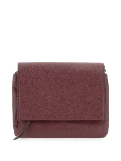 Gianni Chiarini Three Hammered Leather Shoulder Bag In Burgundy