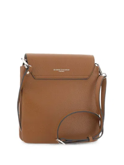 Gianni Chiarini Three Leather Shoulder Bag In Brown