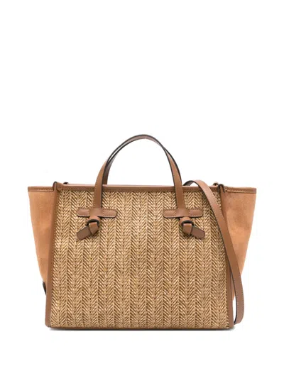 Gianni Chiarini Tie-detail Tote Bag In Nude