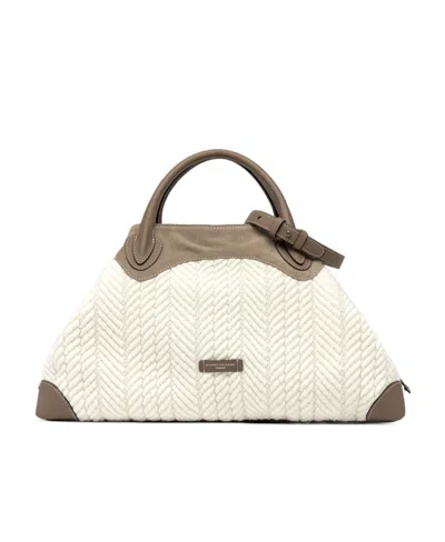 Gianni Chiarini Top Double Handle Shoulder Bag In White