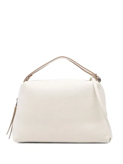 Gianni Chiarini Top-handle Leather Tote Bag In White