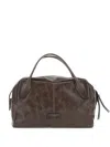 Gianni Chiarini Emily Brown Bag In Vintage-effect Leather