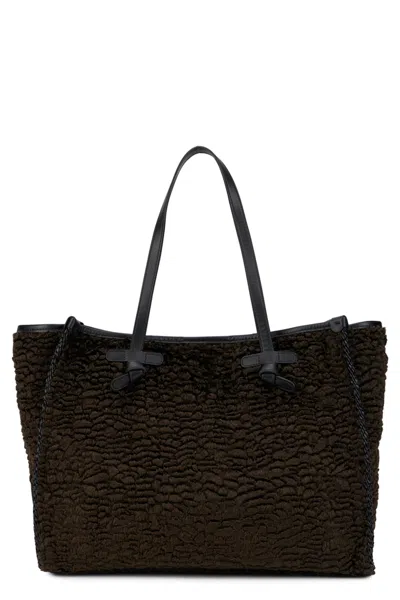 Gianni Chiarini Tote Bag In Faux Astrakhan In Brown