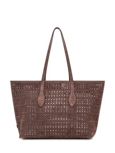 Gianni Chiarini Tote Bag With Interwoven Accents - Mini Size In Brown