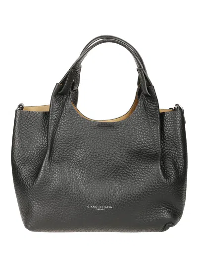 Gianni Chiarini Versatile Calf Leather Shoulder Bag In Black