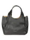 Gianni Chiarini Versatile Calf Leather Shoulder Bag In Black