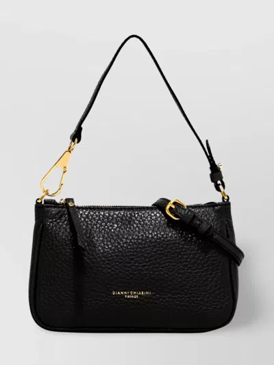 GIANNI CHIARINI VERSATILE MAXI-GRAIN LEATHER SHOULDER BAG