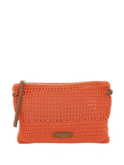 Gianni Chiarini Victoria Clutch Bag In Orange