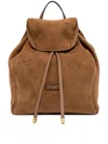 Gianni Chiarini Drawstring Rucksack Backpack In Brown