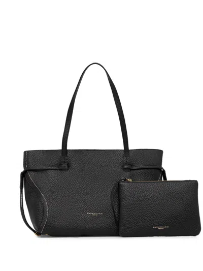 Gianni Chiarini Violette Detachable Pouch Tote Bag In Black