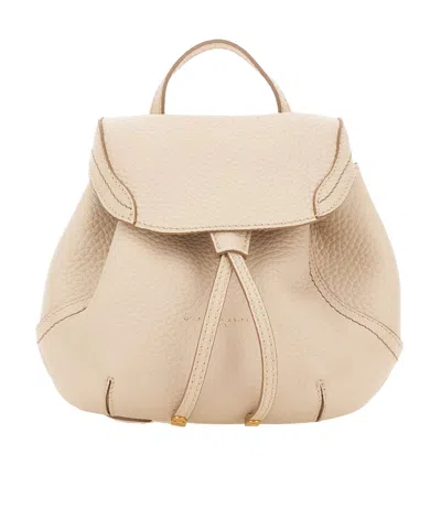 GIANNI CHIARINI VIOLETTE HAMMERED-LEATHER BACKPACK