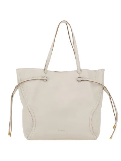 Gianni Chiarini Violette Leather Shoulder Bag In Neutral