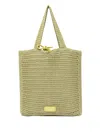Gianni Chiarini Vittoria Yellow Shopping Bag In Crochet Fabric