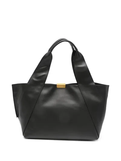 Gianni Chiarini Vivi Logo-engraved Tote Bag In Black