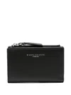 Gianni Chiarini Grained-leather Zip Wallet In Black