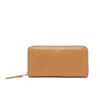 Gianni Chiarini Grained-leather Zip-around Wallet In Brown