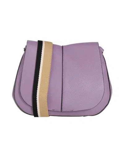 Gianni Chiarini Woman Cross-body Bag Purple Size - Leather