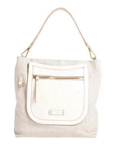 Gianni Chiarini Woman Handbag Beige Size - Linen, Leather