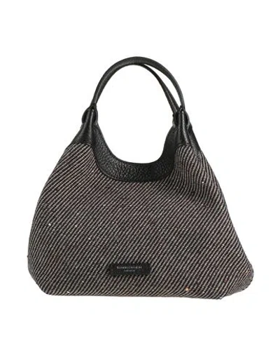 Gianni Chiarini Woman Handbag Black Size - Leather, Textile Fibers