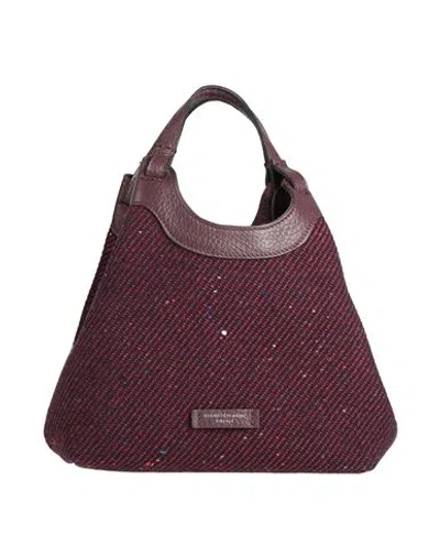 Gianni Chiarini Woman Handbag Burgundy Size - Leather, Textile Fibers In Red