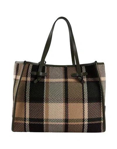 Gianni Chiarini Woman Handbag Chocolate Brown Size - Leather, Textile Fibers