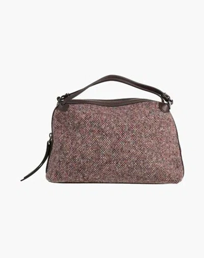 Gianni Chiarini Woman Handbag Chocolate Brown Size - Leather, Textile Fibers