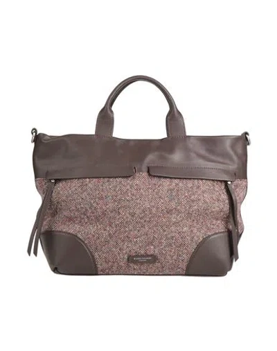 Gianni Chiarini Woman Handbag Dark Brown Size - Leather, Textile Fibers