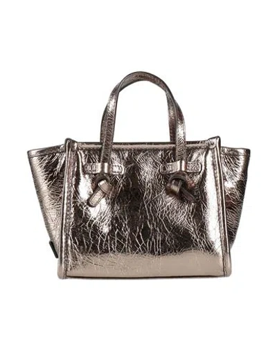 Gianni Chiarini Woman Handbag Gunmetal Size - Leather In Gray