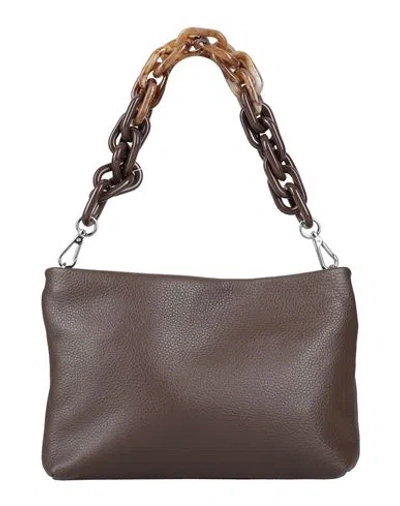 Gianni Chiarini Woman Handbag Khaki Size - Leather In Brown