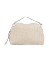 Gianni Chiarini Woman Handbag Light Grey Size - Leather, Textile Fibers