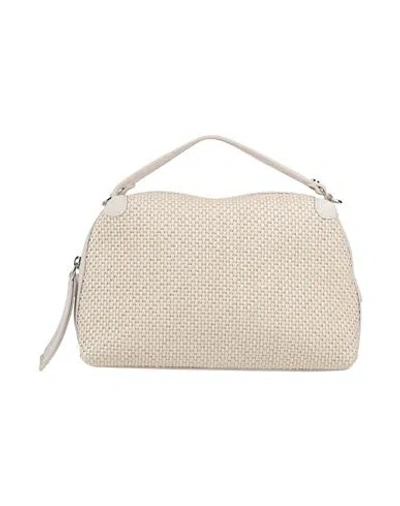 Gianni Chiarini Woman Handbag Light Grey Size - Leather, Textile Fibers In Grey